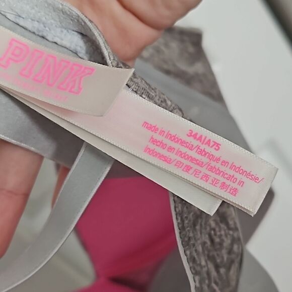 Grey PINK VS Bra never worn size 34A - Picture 5 of 7